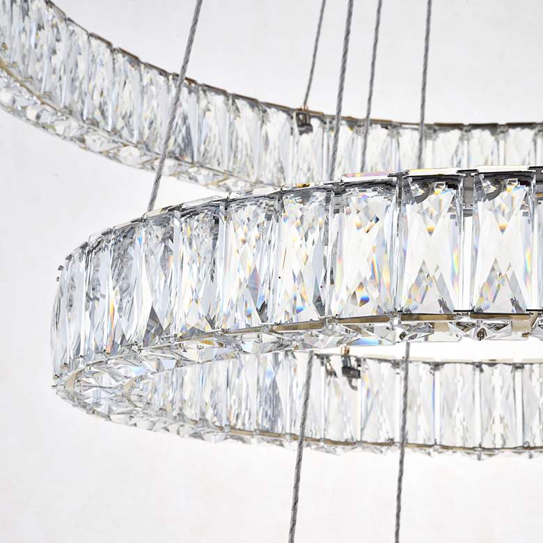 Image 5 Monroe 31 1/2" Wide Gold and Crystal 3-Tier LED Chandelier more views