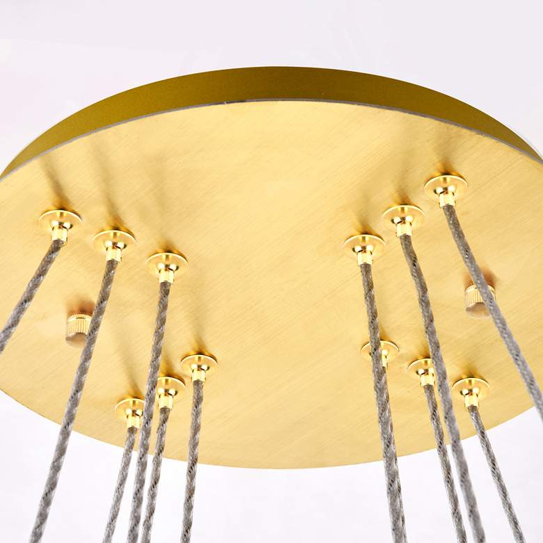 Image 6 Monroe 31 1/2" Wide Gold and Crystal 3-Tier LED Chandelier more views