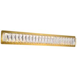 Monroe 32&quot; Wide Gold and Crystal LED Bath Light