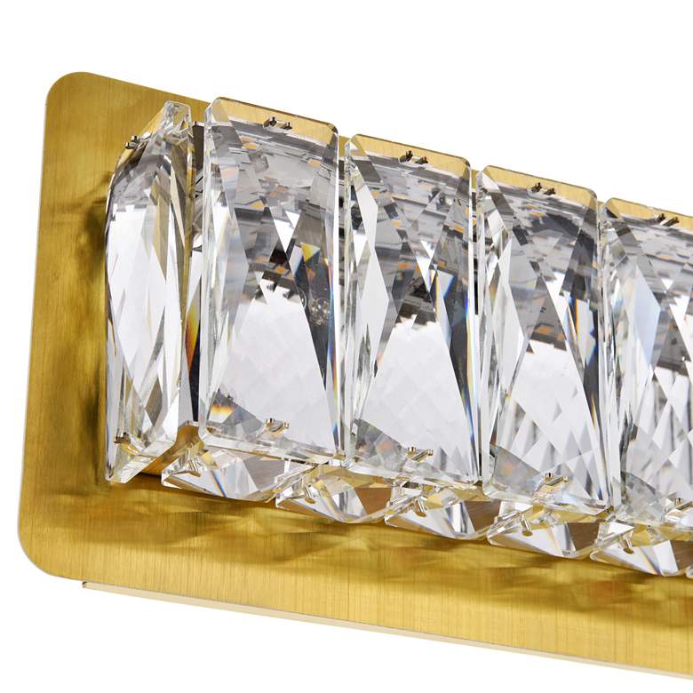 Image 3 Monroe 32" Wide Gold and Crystal LED Bath Light more views