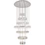 Monroe 33 1/2" Wide Chrome and Crystal 7-Tier LED Chandelier