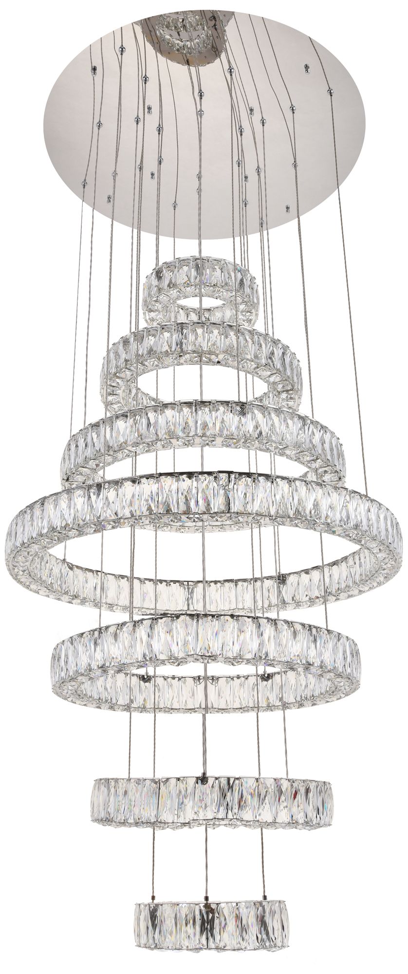 Image 3 Monroe 33 1/2" Wide Chrome and Crystal 7-Tier LED Chandelier more views