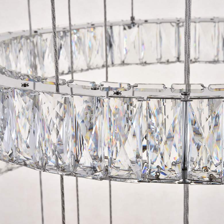 Image 4 Monroe 33 1/2" Wide Chrome and Crystal 7-Tier LED Chandelier more views