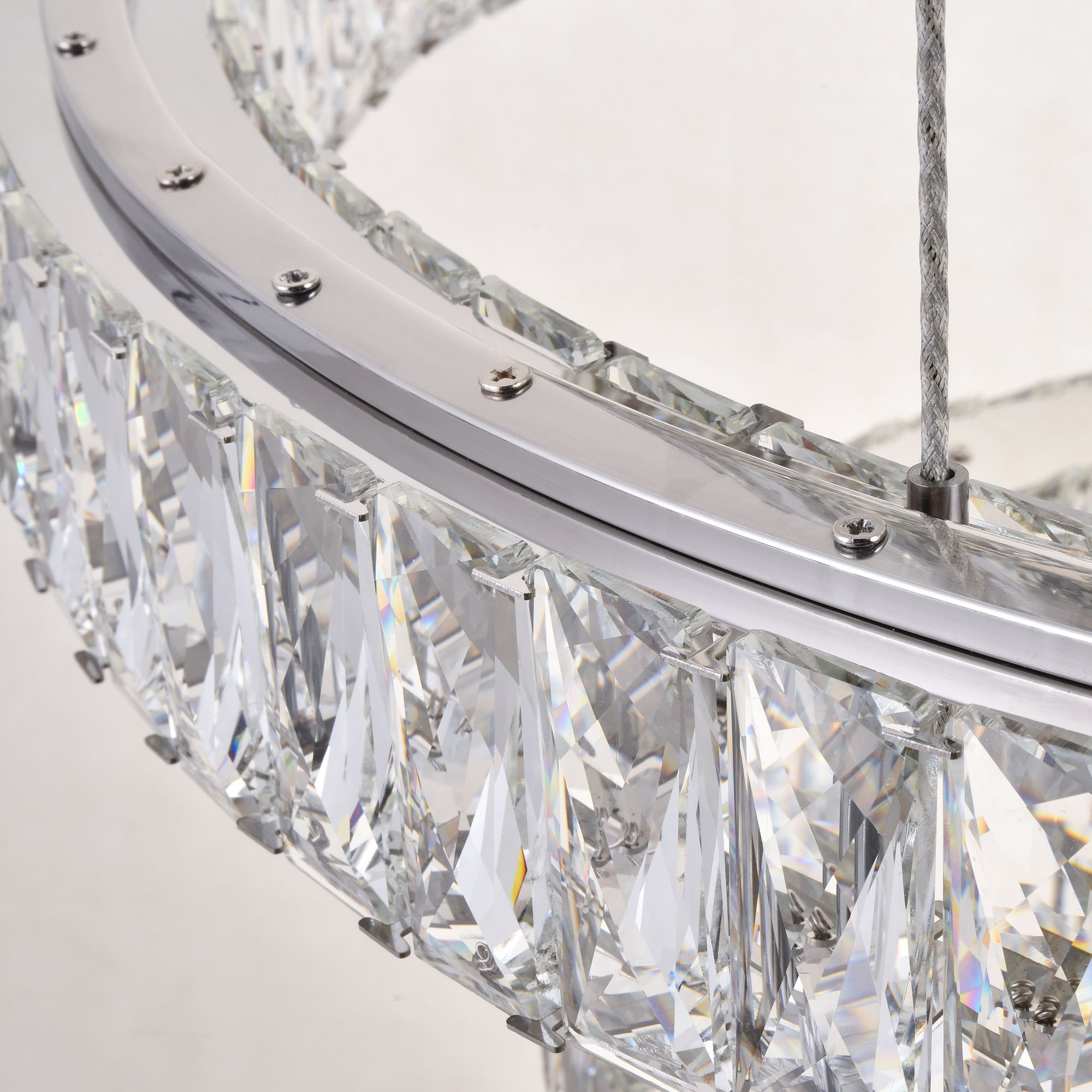 Image 5 Monroe 33 1/2" Wide Chrome and Crystal 7-Tier LED Chandelier more views