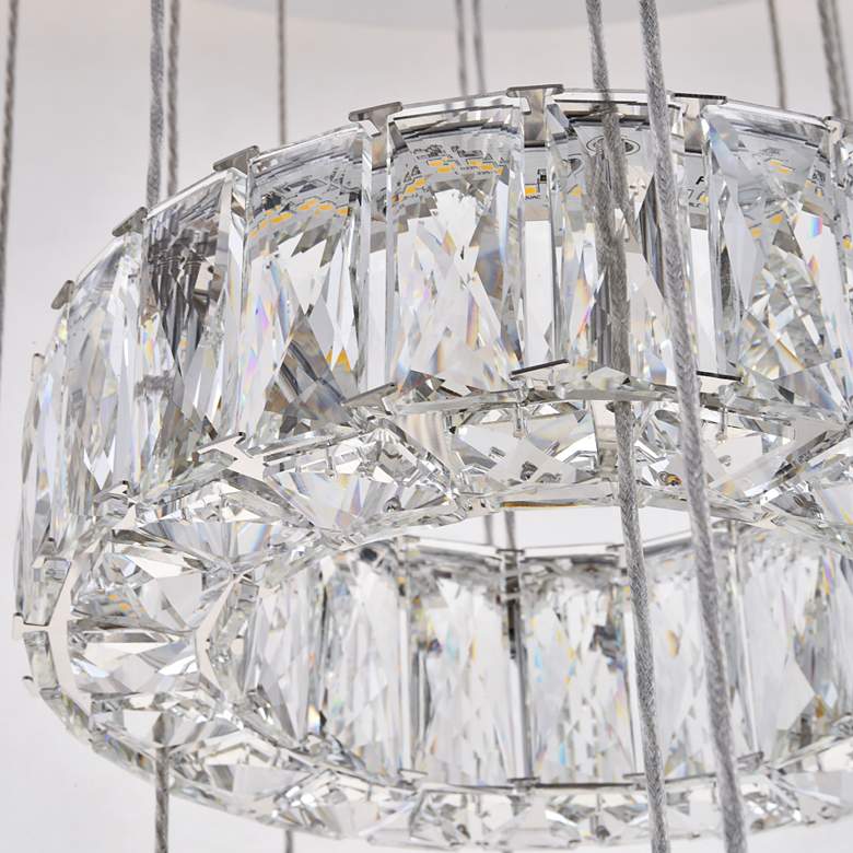 Image 6 Monroe 33 1/2" Wide Chrome and Crystal 7-Tier LED Chandelier more views