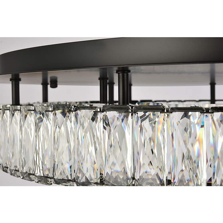 Image 6 Monroe 33 inch Led Double Flush Mount In Black more views