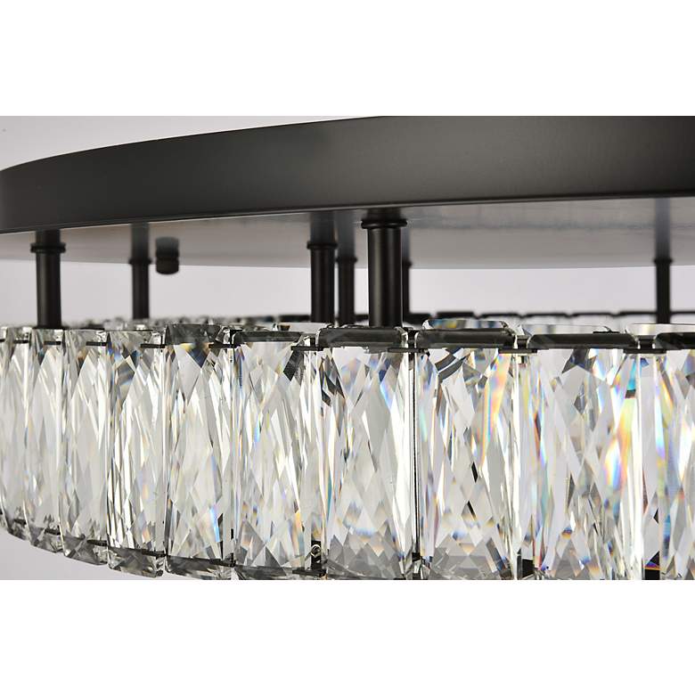 Image 7 Monroe 33" Led Double Flush Mount In Black more views