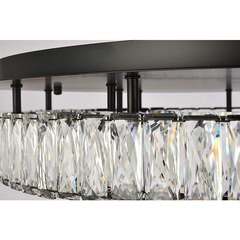 Image 7 Monroe 33 inch Led Double Flush Mount In Black more views