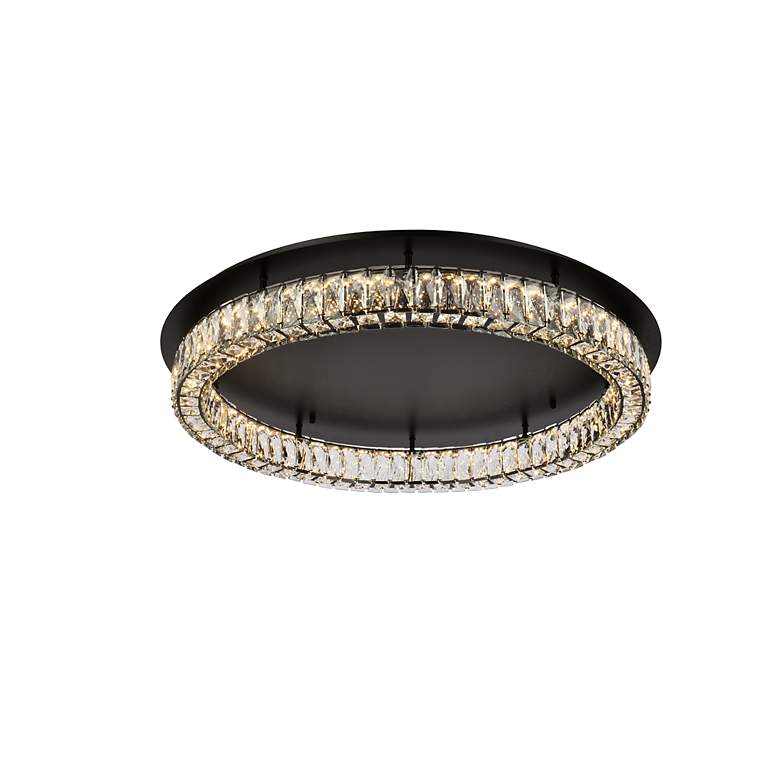 Image 3 Monroe 33" Led Single Flush Mount In Black more views