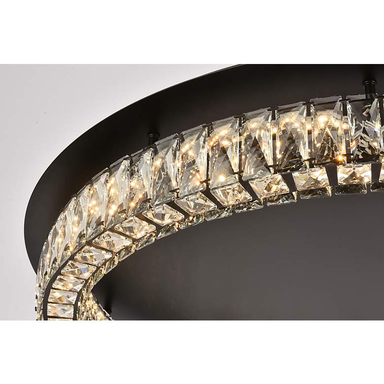 Image 4 Monroe 33" Led Single Flush Mount In Black more views