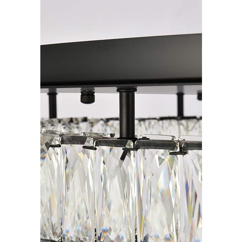 Image 5 Monroe 33" Led Single Flush Mount In Black more views