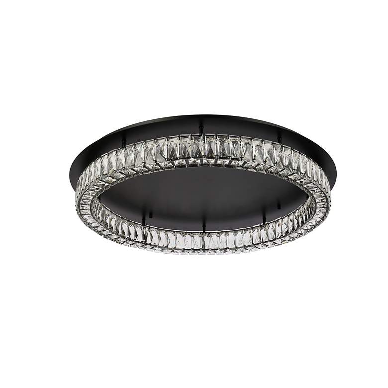 Image 7 Monroe 33" Led Single Flush Mount In Black more views