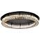 Monroe 33" Wide Black and Clear Crystal LED Ceiling Light
