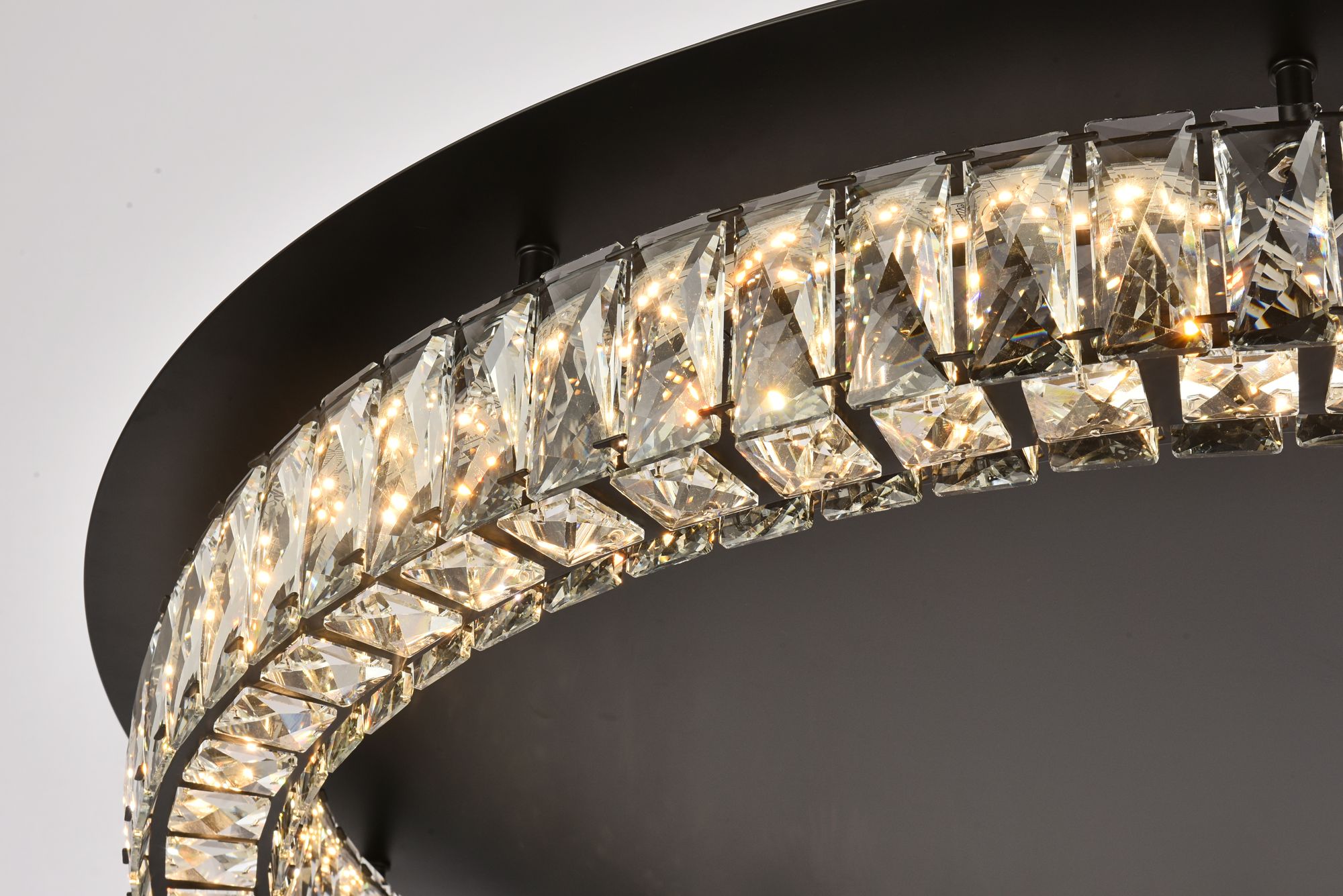 Image 4 Monroe 33" Wide Black and Clear Crystal LED Ceiling Light more views