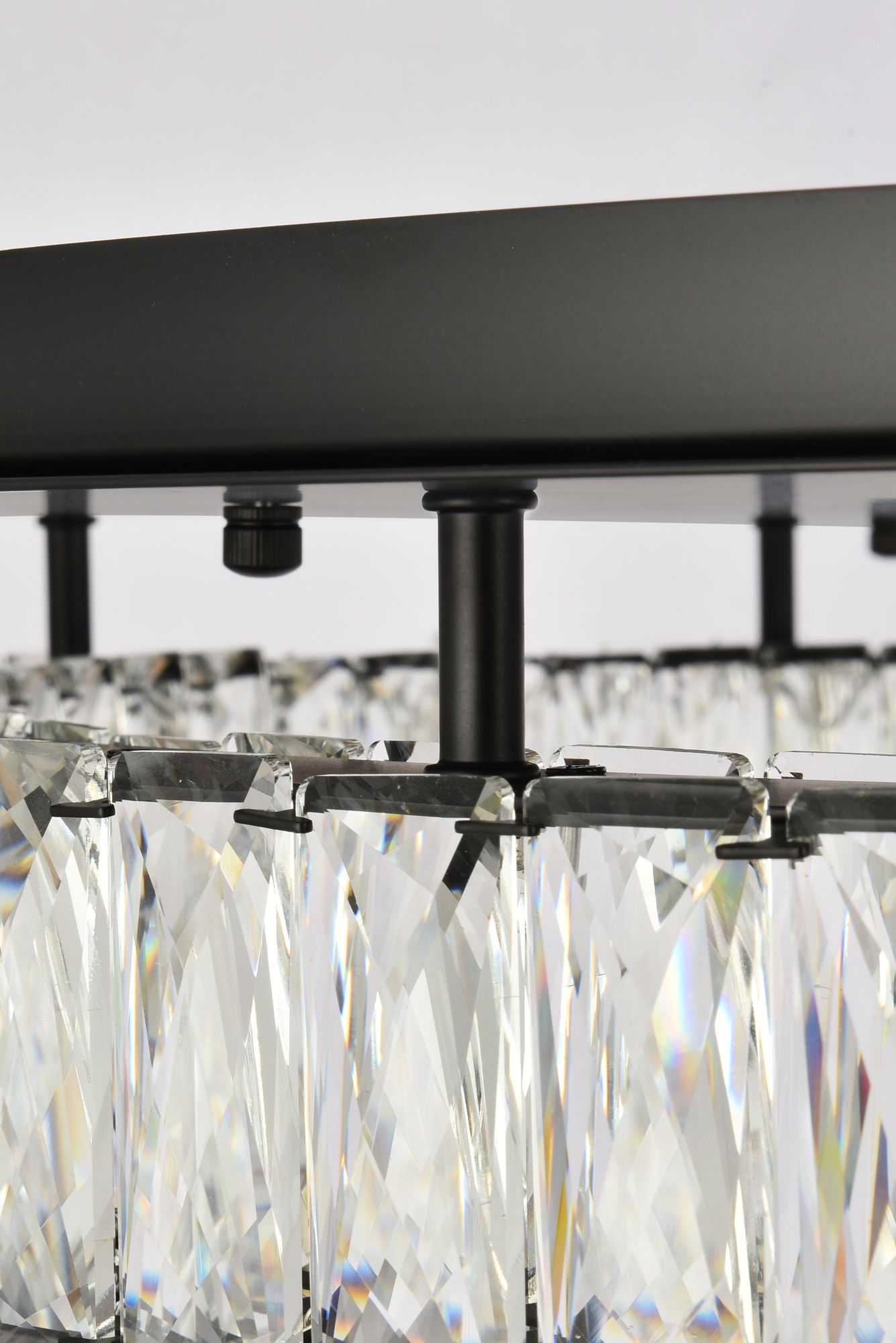 Image 5 Monroe 33" Wide Black and Clear Crystal LED Ceiling Light more views