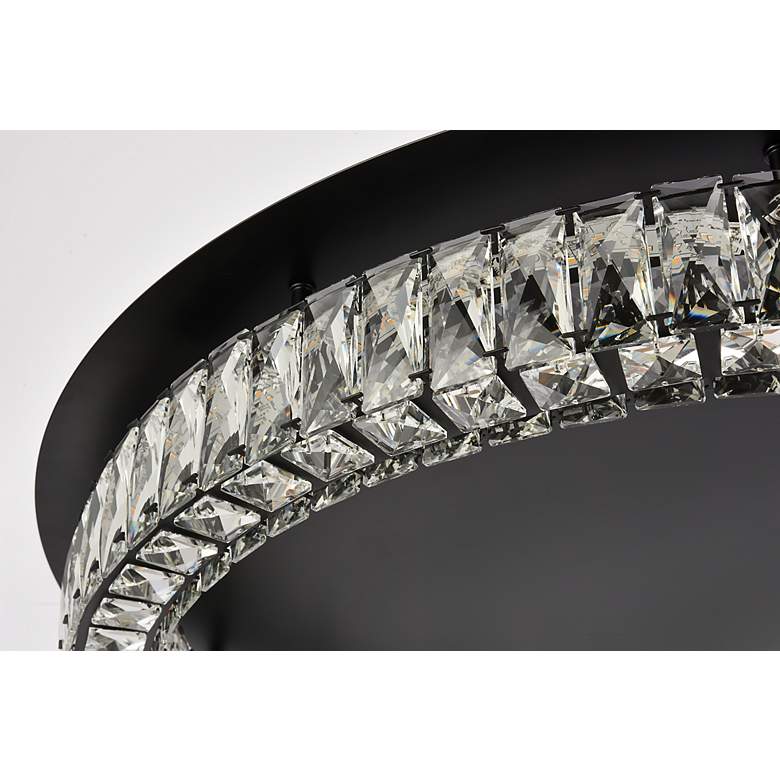 Image 6 Monroe 33" Wide Black and Clear Crystal LED Ceiling Light more views