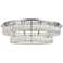 Monroe 34" Wide Chrome and Crystal 2-Tier LED Ceiling Light