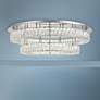 Monroe 34" Wide Chrome and Crystal 2-Tier LED Ceiling Light