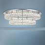 Thumbnail1 of Monroe 34" Wide Chrome and Crystal 2-Tier LED Ceiling Light