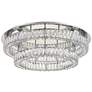 Monroe 34" Wide Chrome and Crystal 2-Tier LED Ceiling Light