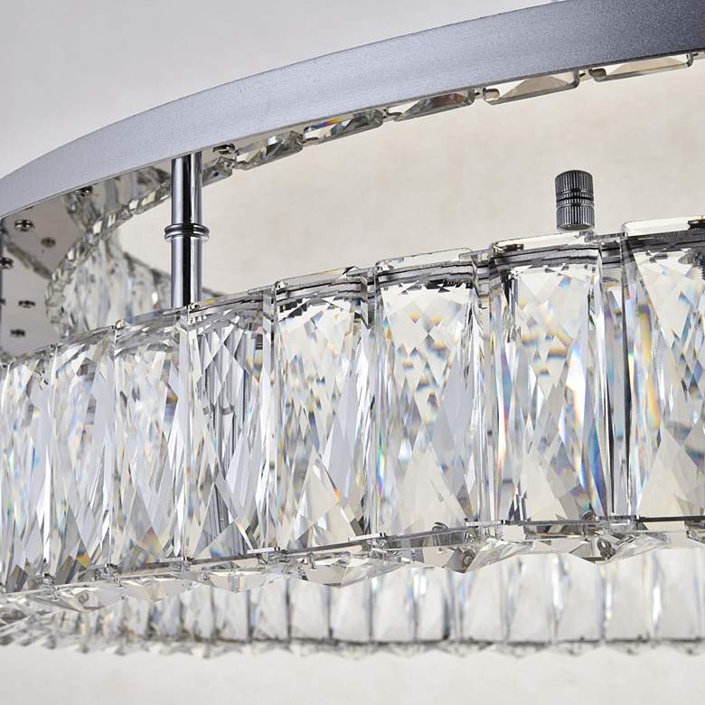 Image 4 Monroe 34 inch Wide Chrome and Crystal LED Ceiling Light more views