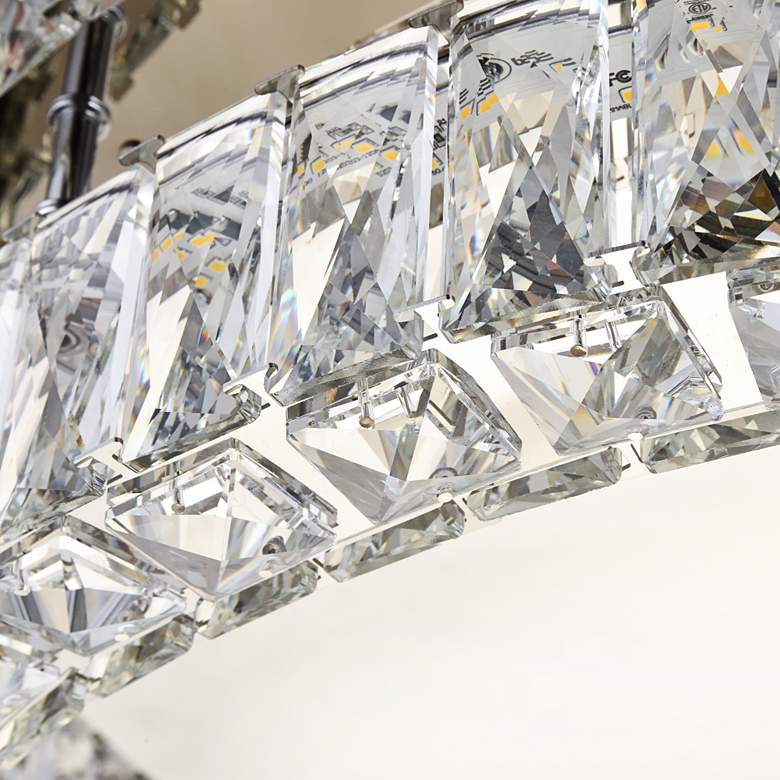 Image 5 Monroe 34 inch Wide Chrome and Crystal LED Ceiling Light more views