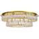 Monroe 34" Wide Gold and Crystal 2-Tier LED Ceiling Light