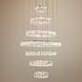 Monroe 34" Wide Gold and Crystal 7-Tier LED Chandelier