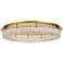 Monroe 34" Wide Gold and Crystal LED Ceiling Light