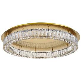 Image3 of Monroe 34" Wide Gold and Crystal LED Ceiling Light more views