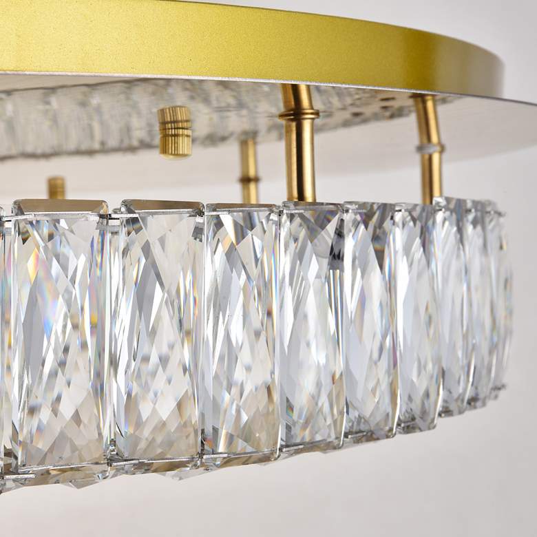 Image 5 Monroe 34" Wide Gold and Crystal LED Ceiling Light more views