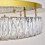 Monroe 34" Wide Gold and Crystal LED Ceiling Light
