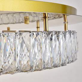 Image5 of Monroe 34" Wide Gold and Crystal LED Ceiling Light more views