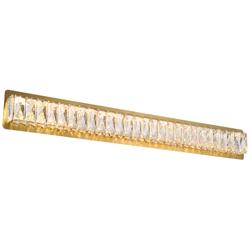 Monroe 35 1/2&quot; Wide Gold and Crystal LED Bath Light