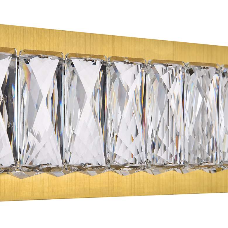 Image 2 Monroe 35 1/2 inch Wide Gold and Crystal LED Bath Light more views