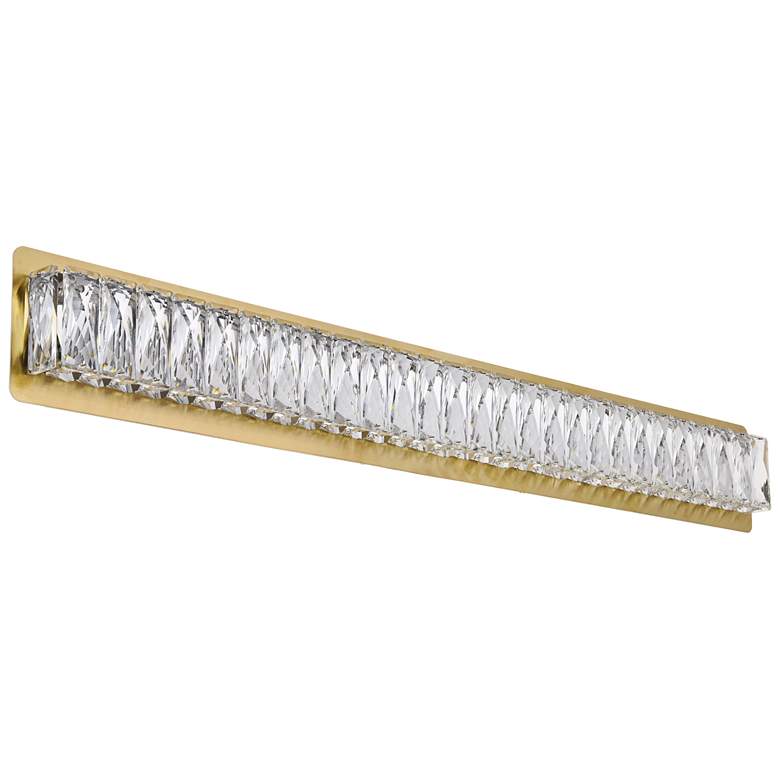 Image 4 Monroe 35 1/2" Wide Gold and Crystal LED Bath Light more views