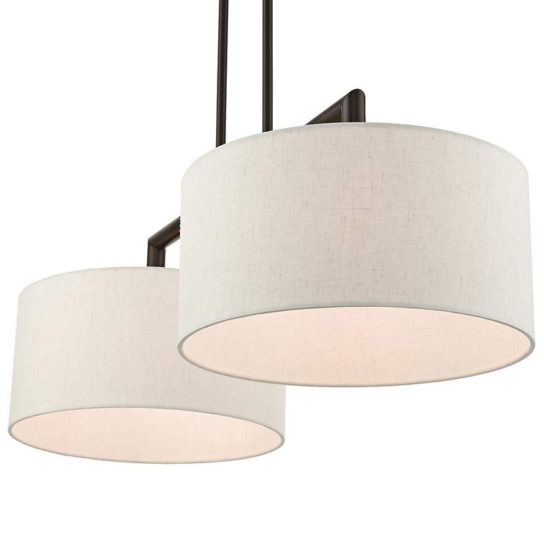 Image 5 Monroe 35"W English Bronze 2-Light Linear Chandelier more views