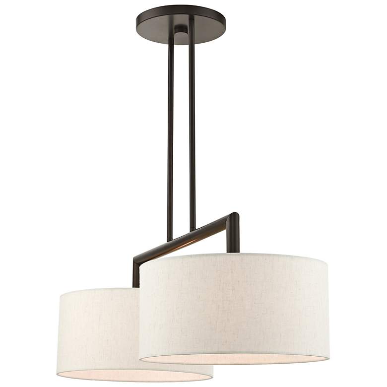 Image 6 Monroe 35"W English Bronze 2-Light Linear Chandelier more views