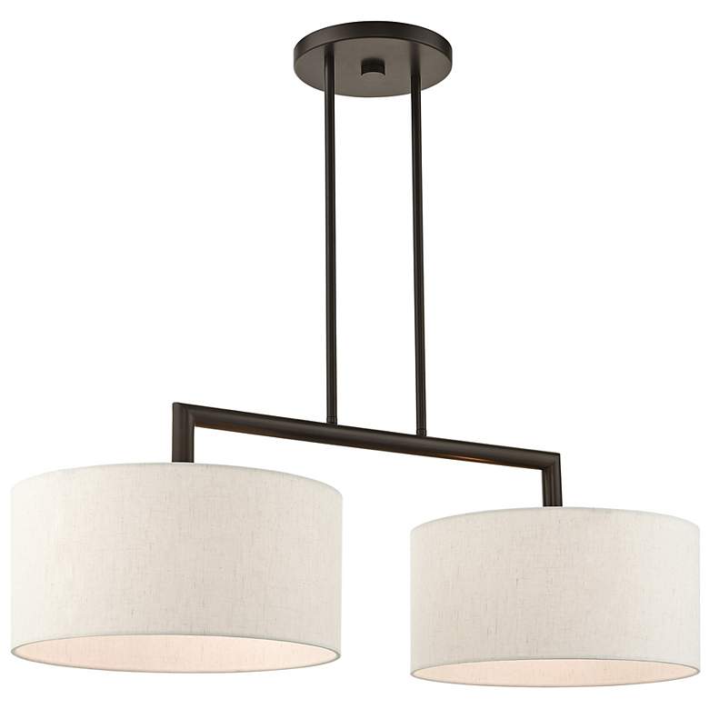 Image 7 Monroe 35"W English Bronze 2-Light Linear Chandelier more views