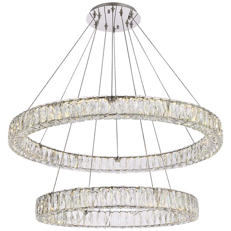 Image 2 Monroe 36 inch Led Double Ring Chandelier