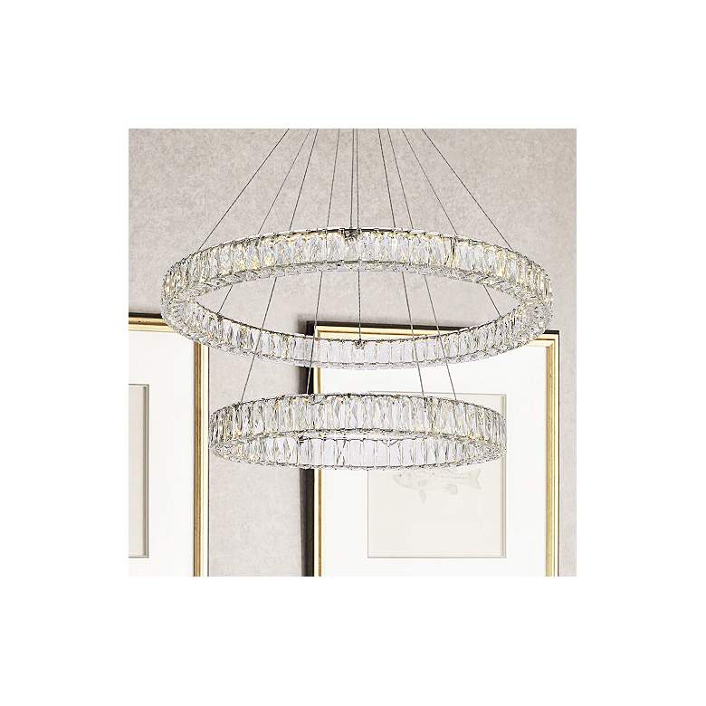 Image 1 Monroe 36 inch Led Double Ring Chandelier