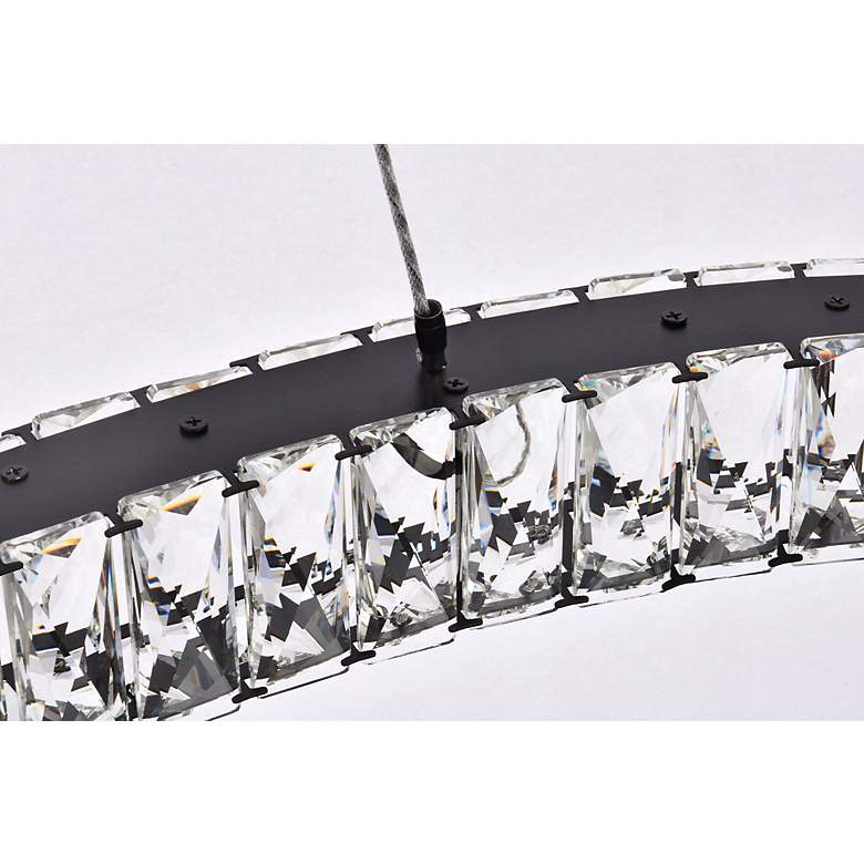 Image 5 Monroe 36 inch Led Oval Single Pendant In Black more views