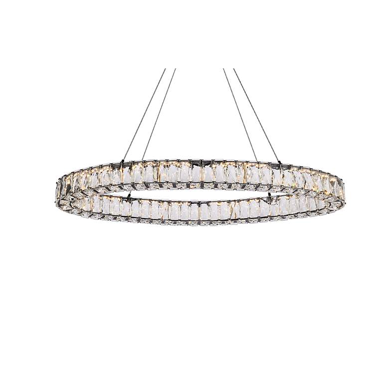 Image 7 Monroe 36 inch Led Oval Single Pendant In Black more views