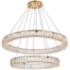 Monroe 36" Wide Gold 2-Light LED Tiered Ring Chandelier