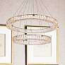 1_Monroe 36" Wide Gold 2-Light LED Tiered Ring Chandelier