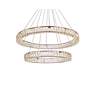 4_Monroe 36" Wide Gold 2-Light LED Tiered Ring Chandelier more views