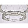 5_Monroe 36" Wide Gold 2-Light LED Tiered Ring Chandelier more views