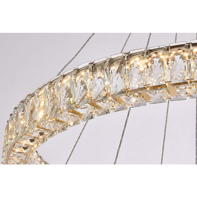 Image 6 Monroe 36" Wide Gold 2-Light LED Tiered Ring Chandelier more views