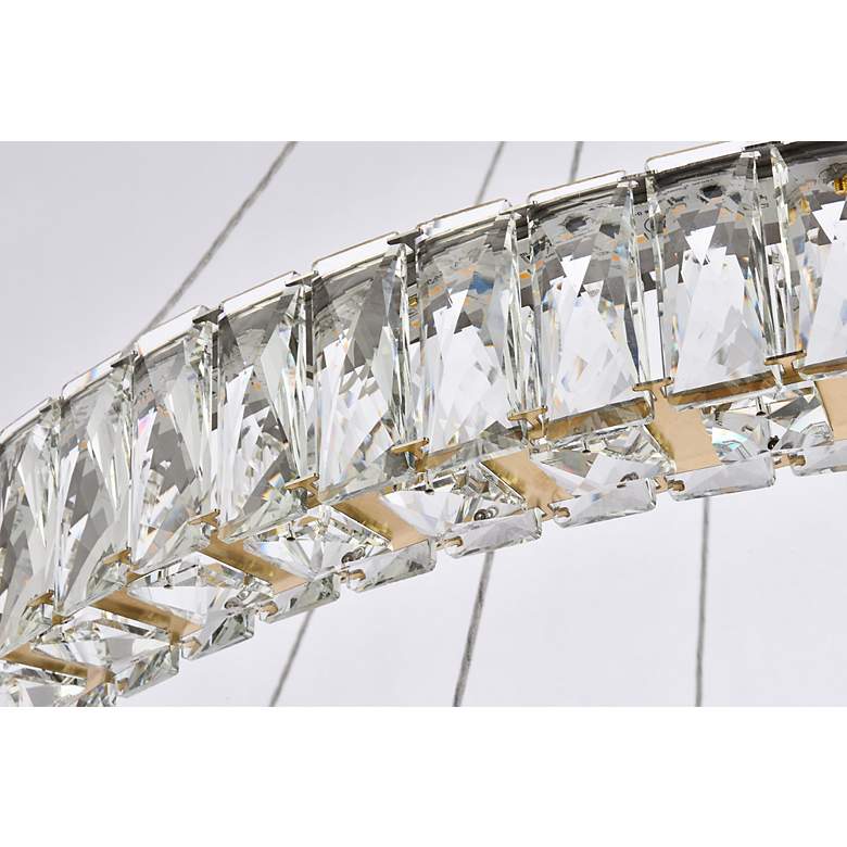 Image 7 Monroe 36" Wide Gold 2-Light LED Tiered Ring Chandelier more views
