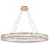Monroe 36" Wide Gold Crystal LED Oval Pendant Light